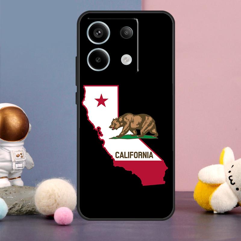 California Flag Case For Xiaomi Redmi Note 14 9 10 11 12 13 15 Pro Plus Redmi 15 15C 14C 10C 12C 13C Cover