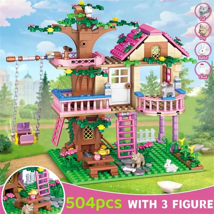 

504pcs Friends City House Summer Holiday Villa Apartment Building Blocks Sets Figures DIY Toy for Kid Girls Back To School Gifts No Box