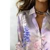 Women's floral blouse - elegant collar button design, suitable for both casual and professional wear, suitable for office and daily outfits