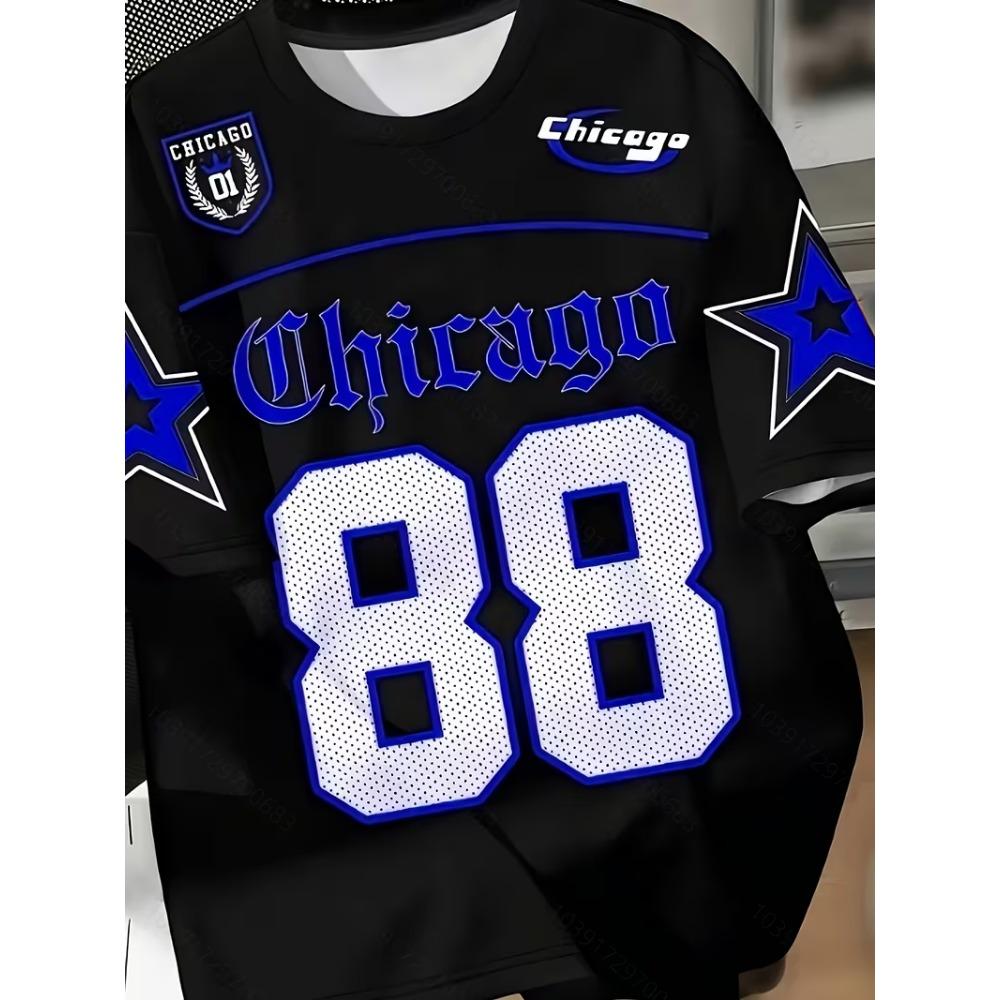 Summer Men's Printed Sports Shirt Short Sleeve T-shirt Pattern T-shirt