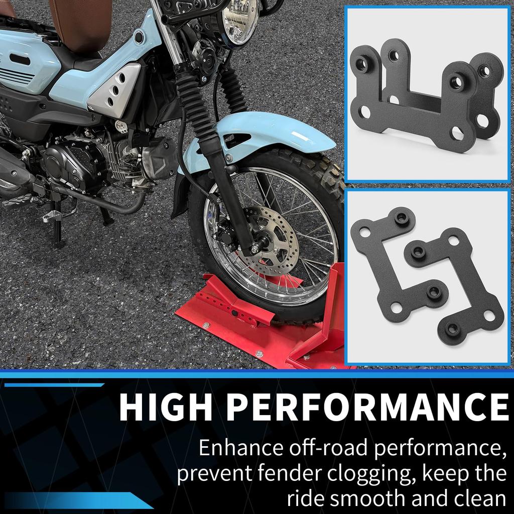 GFARDMOTO Motorcycle Front Fender Lift Kit Adjustable Fender Mudguard Riser