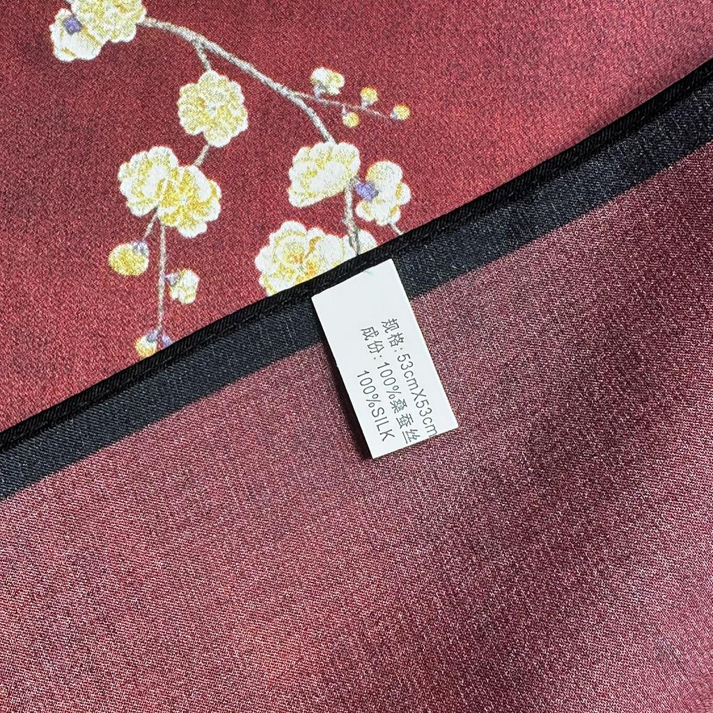 Silk silk scarf 11cm small square scarf high-end gift 111 mulberry silk silk scarf spring and autumn fashion scarf scarf