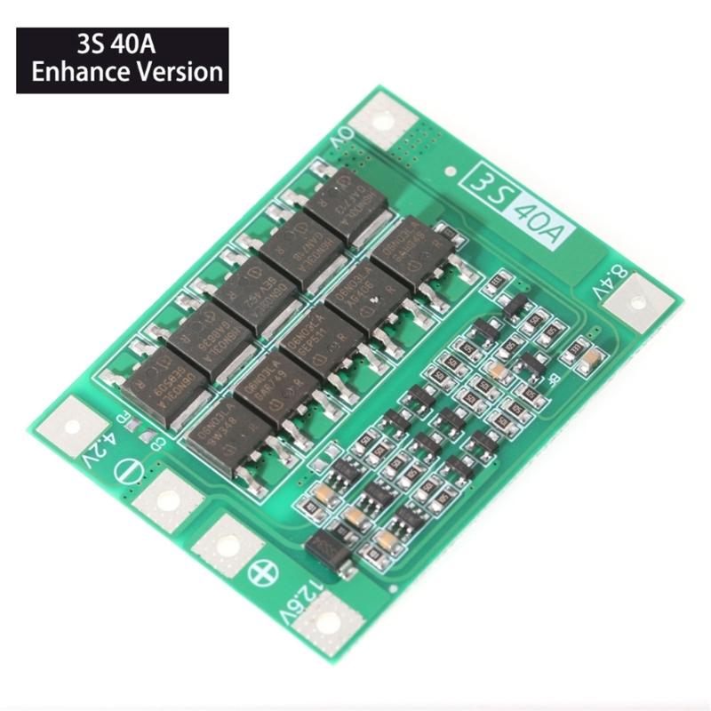 3S 40A Cell Protections Board 12.6V Battery Protective Module for 18650 Batteries with Intelligent Safe Feature