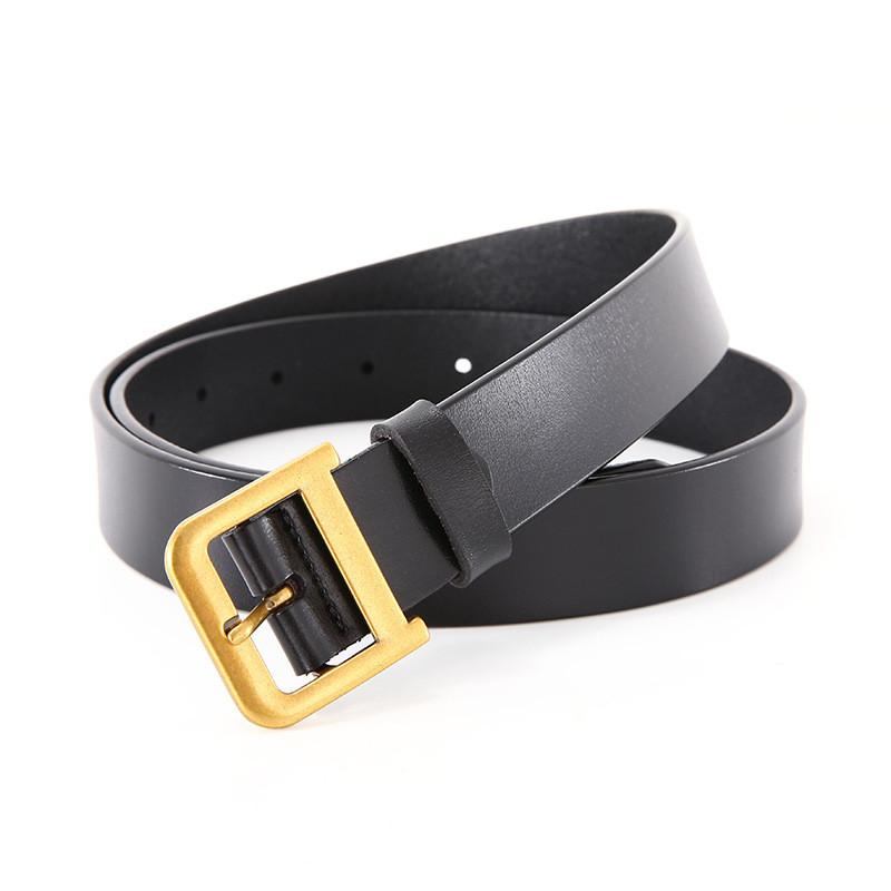 Classic Leather Belt For Women With D Shaped Buckle And Casual Style For Office Or Daily Wear
