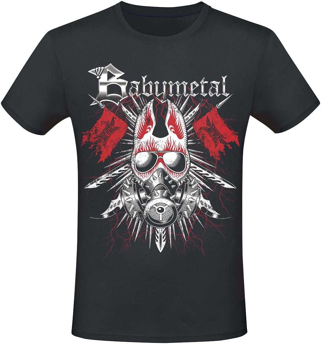 Babymetal Band Cyber Mask Spiked Print T Shirt 100 Cotton Casual Neutral Tee Idol Metal Streetwear for Unisex Women M