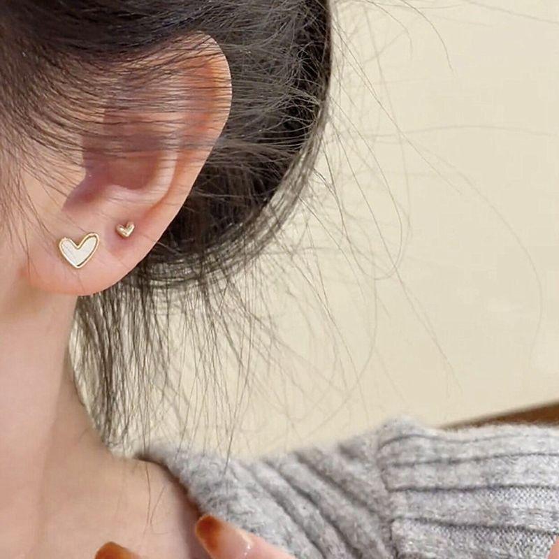 Love stud earrings new popular autumn and winter high-end earrings women's unique temperament ear jewelry
