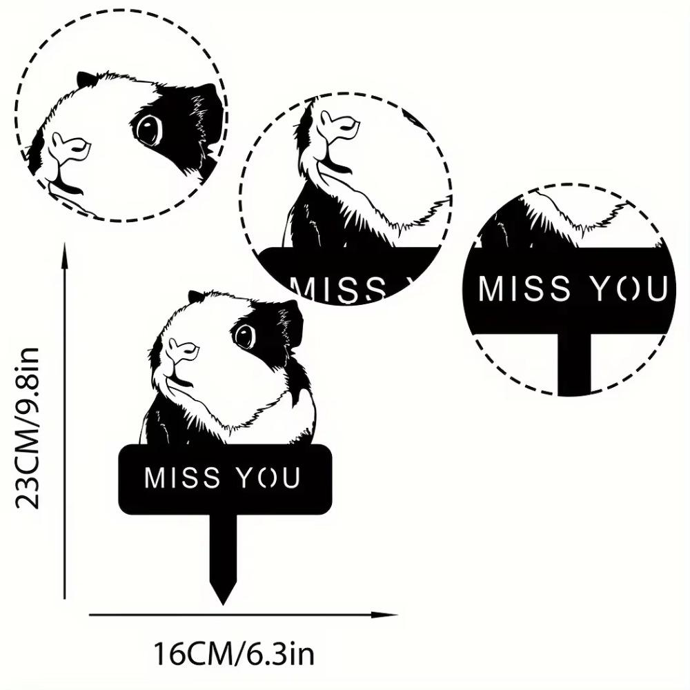 1 шт. металлический памятный маркер для садового столба в виде морской свинки — фото 7