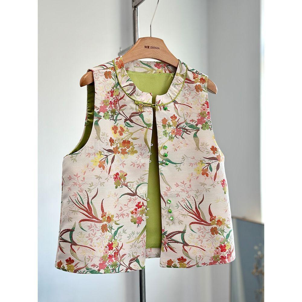 

Женский жилет премиум-класса, ретро-жаккардовый жилет, женский топ 3XL (recommended 138-75kg)