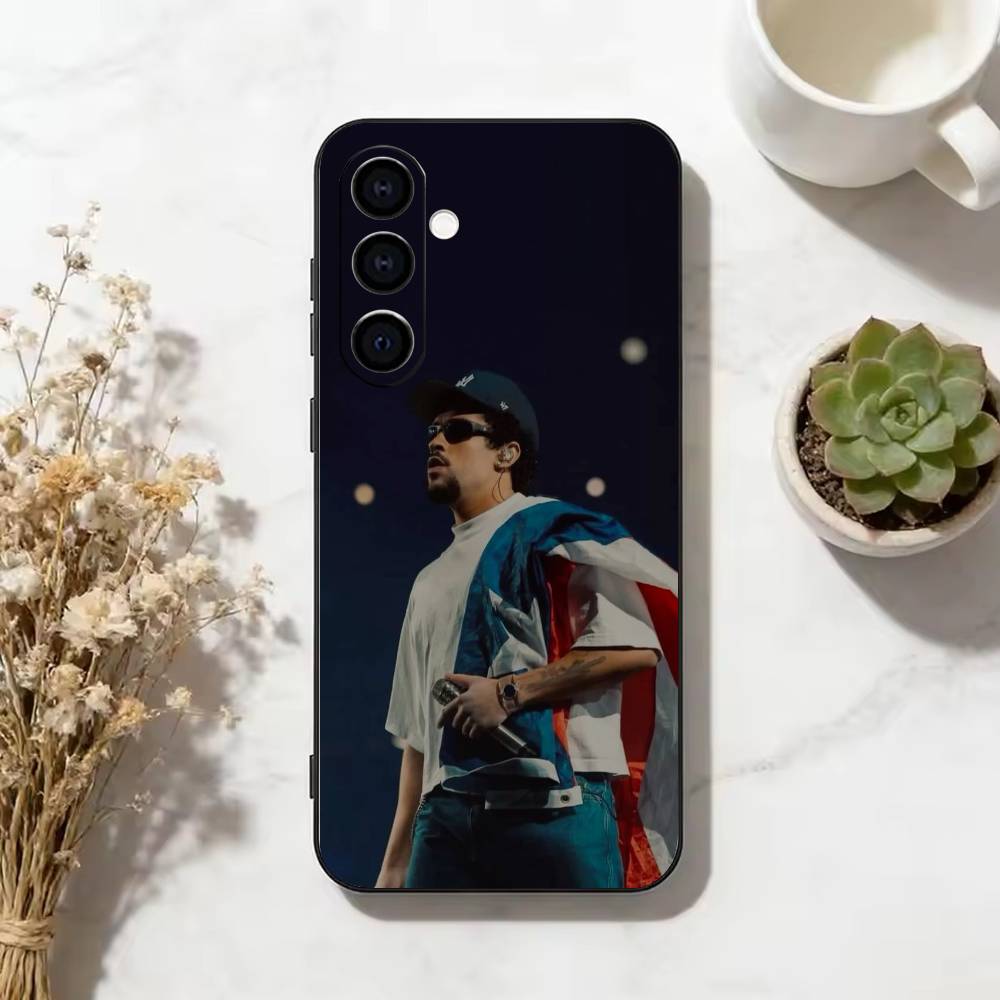 singer-Benito Bad B-Bunny  Phone Case For Samsung Galaxy A73,A72,A71,A70,A53,A52,A51,Soft Silicone Black Cover