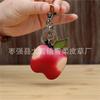 First Layer Cowhide Hand Workmanship Creative Red Apple Keychain Bag Pendant Mini Cute Cowhide Bag Accessories Gifts