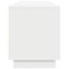 TV Stand with LED Lights White 193.5x41x50 Cm