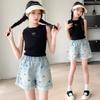 Children Casual Denim Shorts with Bow for Girls Elegant Above Knee Pants Mini Jeans Kids Teenager Brief Summer Shorts Size 5-14Y