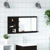 Bathroom Mirror Cabinet Black Oak 90 X 11 X 45 Cm Wood Based Panel