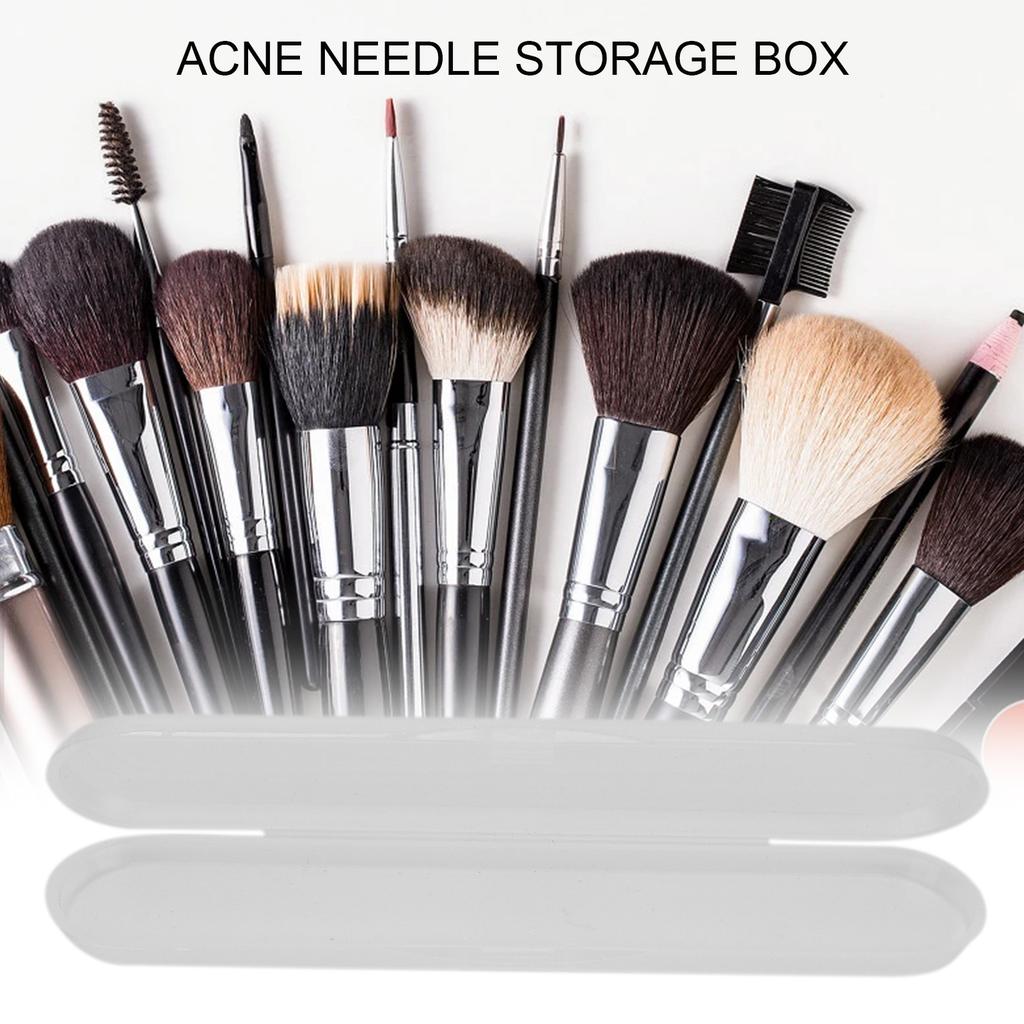Transparent Acne Needle Storage Box Ear Spoon Toothbrush Beauty Tools Storage Case Container