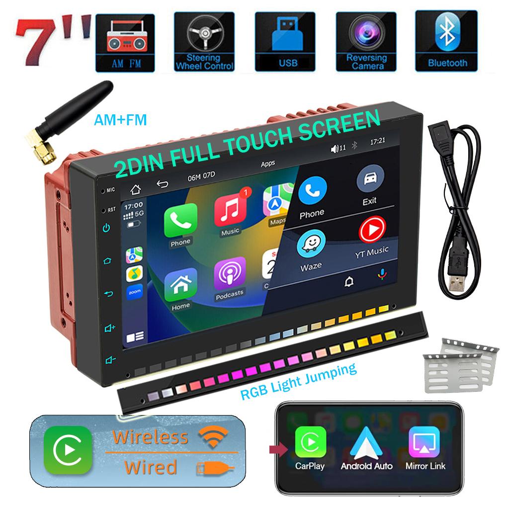 AM/FM Car Radio 2 Din Multimedia Video Player Carplay Android Auto Universal 7 Inch 2 Din Android Navigation Auto Stereo