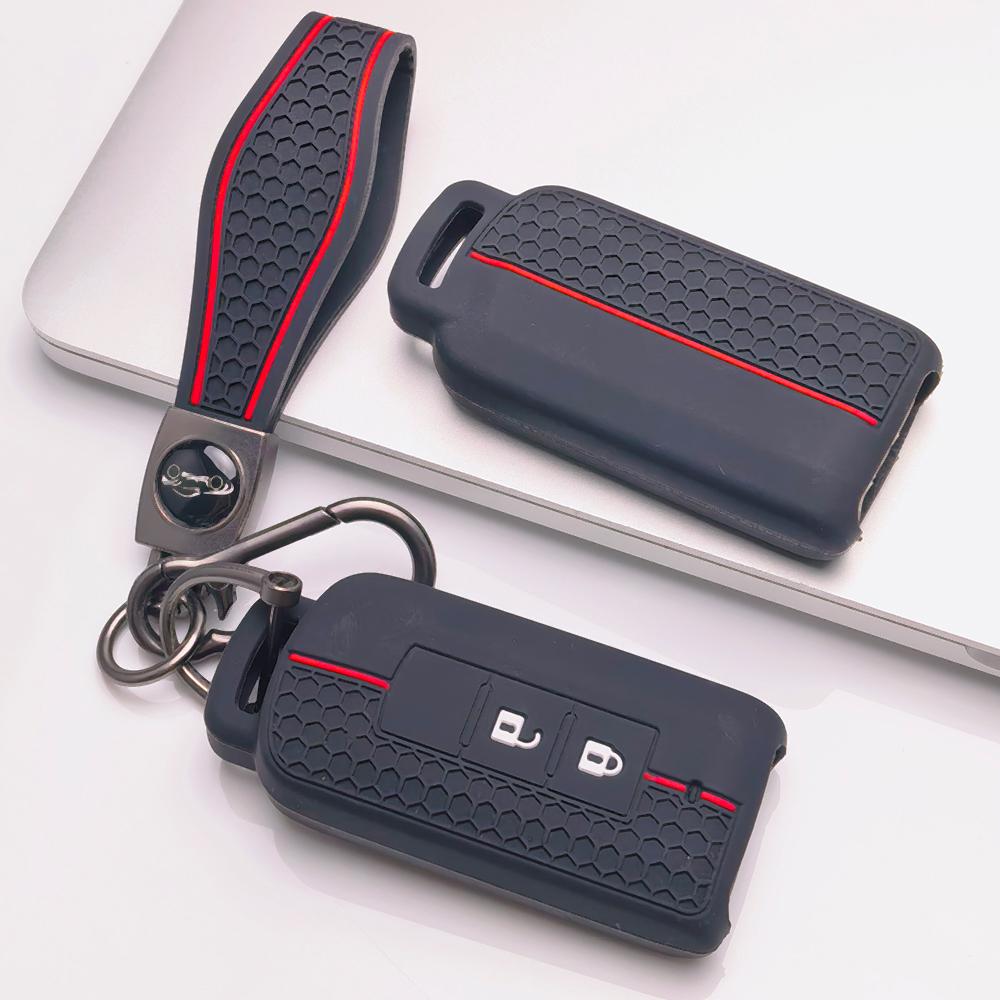 Key Case Cover for Mitsubishi Outlander ASX Lancer Pajero Sport L200 Triton Eclipse with Keychain Anti-Scratch Surface Shockproof Structure