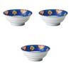 Set of 3 Round Phoenix Design Bowls Ramen Bowls by Setomonohonpo 6.5cm High-Based [20x8cm]