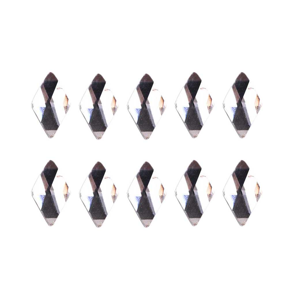 

TOP Selling 10pcs Rhombus Shining Rhinestone 3D Decor DIY Geometric Shape Flat Back Crystal Art Decorations