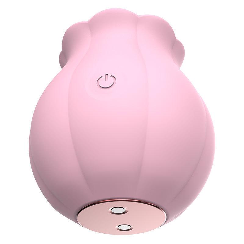 Pumpkin Rose Vibrating Egg: Women's Erotic Massager with Suction & Licking Functions