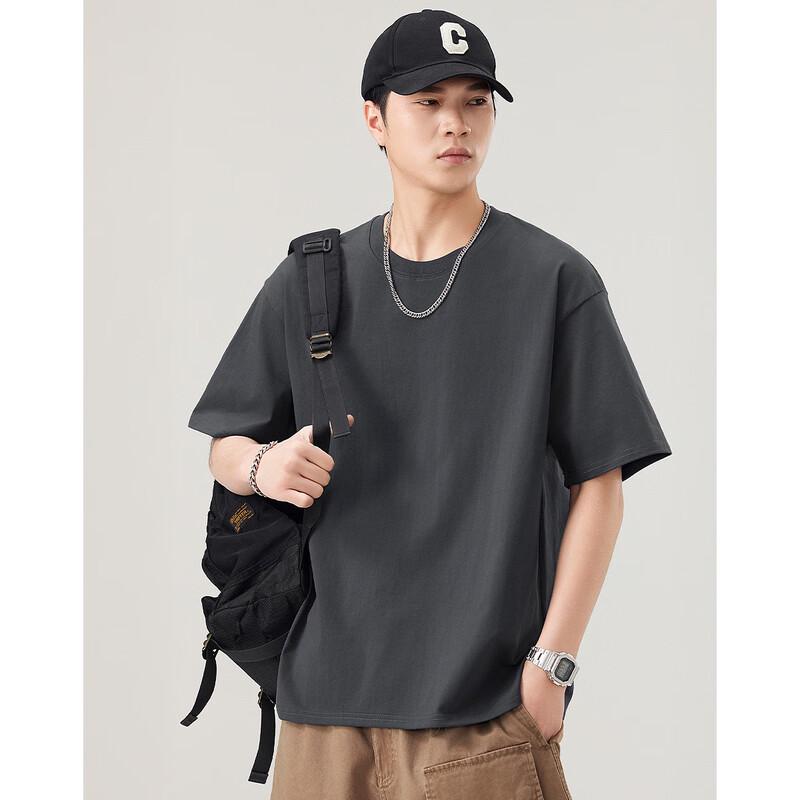 Demana Men s Pure Cotton Breathable Crew Neck T-Shirt M