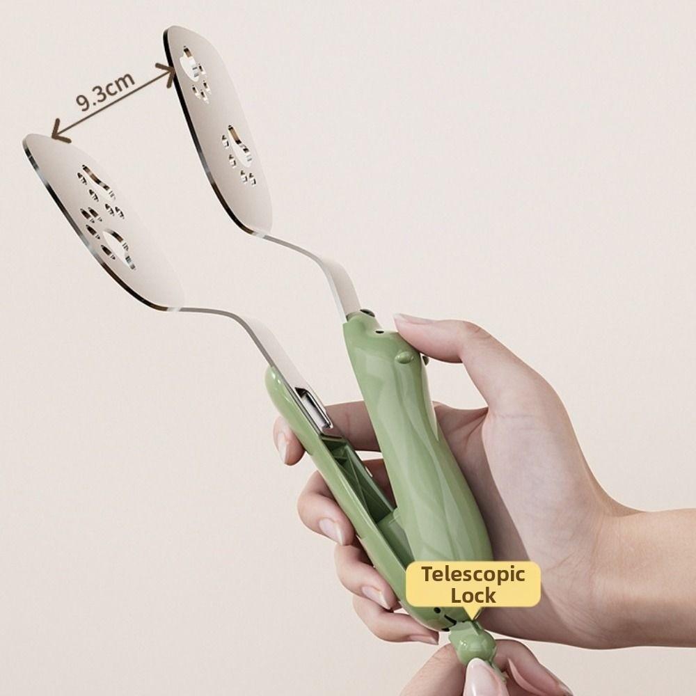 Anti-scald Steak Spatula Tongs 2in1 Steak Flipping Clip Pancake Barbecue Spatula  Cooking Tools