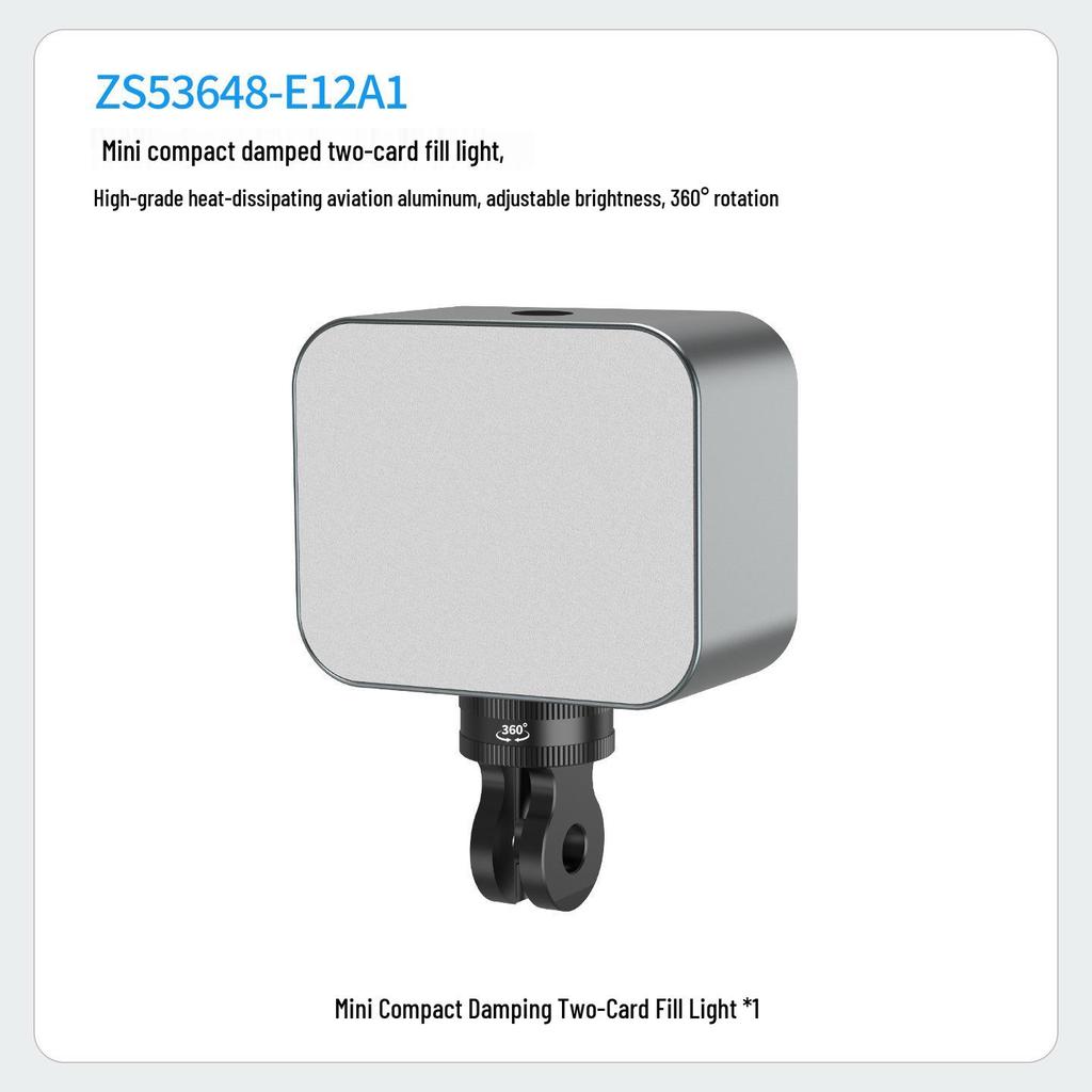 Compact Rechargeable Fill Light with Adjustable Brightness for Mobile Live Streaming and Selfies