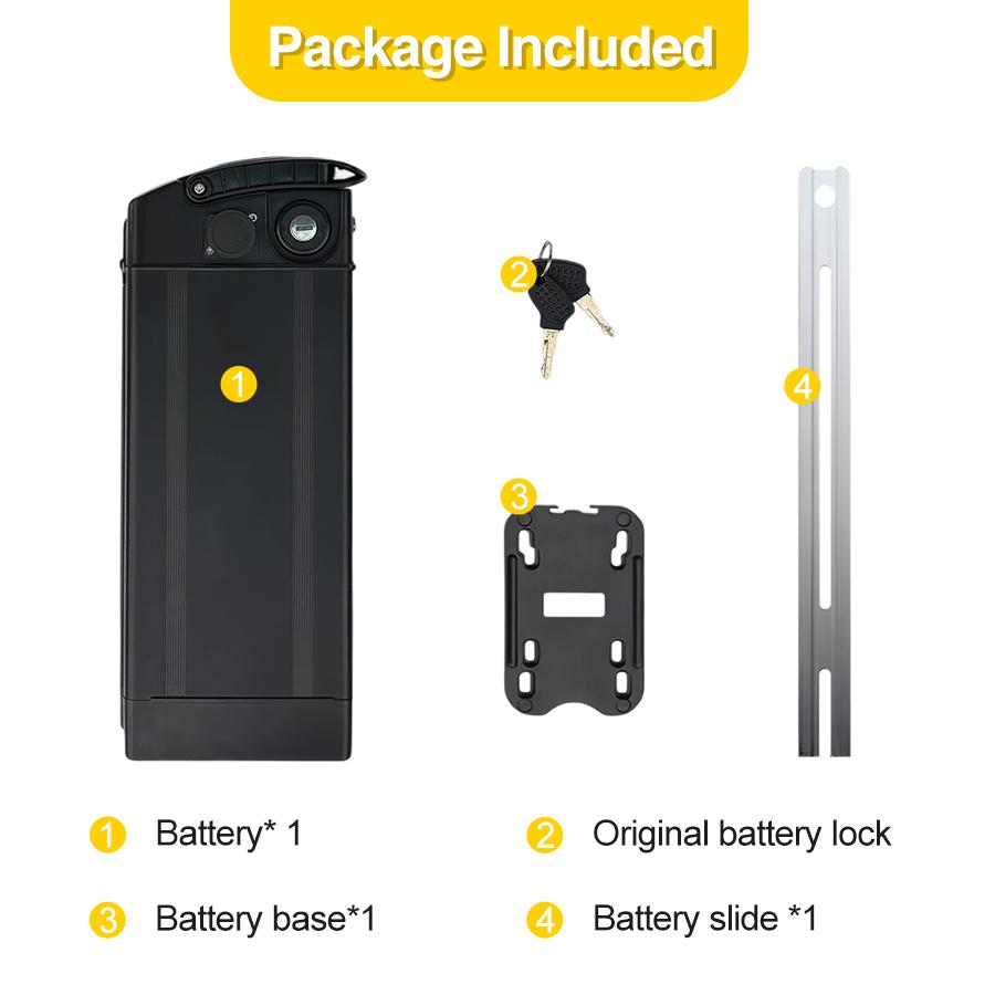 Paquete de Batería de Iones de Litio Personalizado de 48V 15Ah 20Ah para Bicicleta Eléctrica EBike