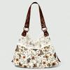 Patchwork Bag with Vintage Lace Trim for Casual Day-to-day Use, Featuring A Single Shoulder Strap. Casually