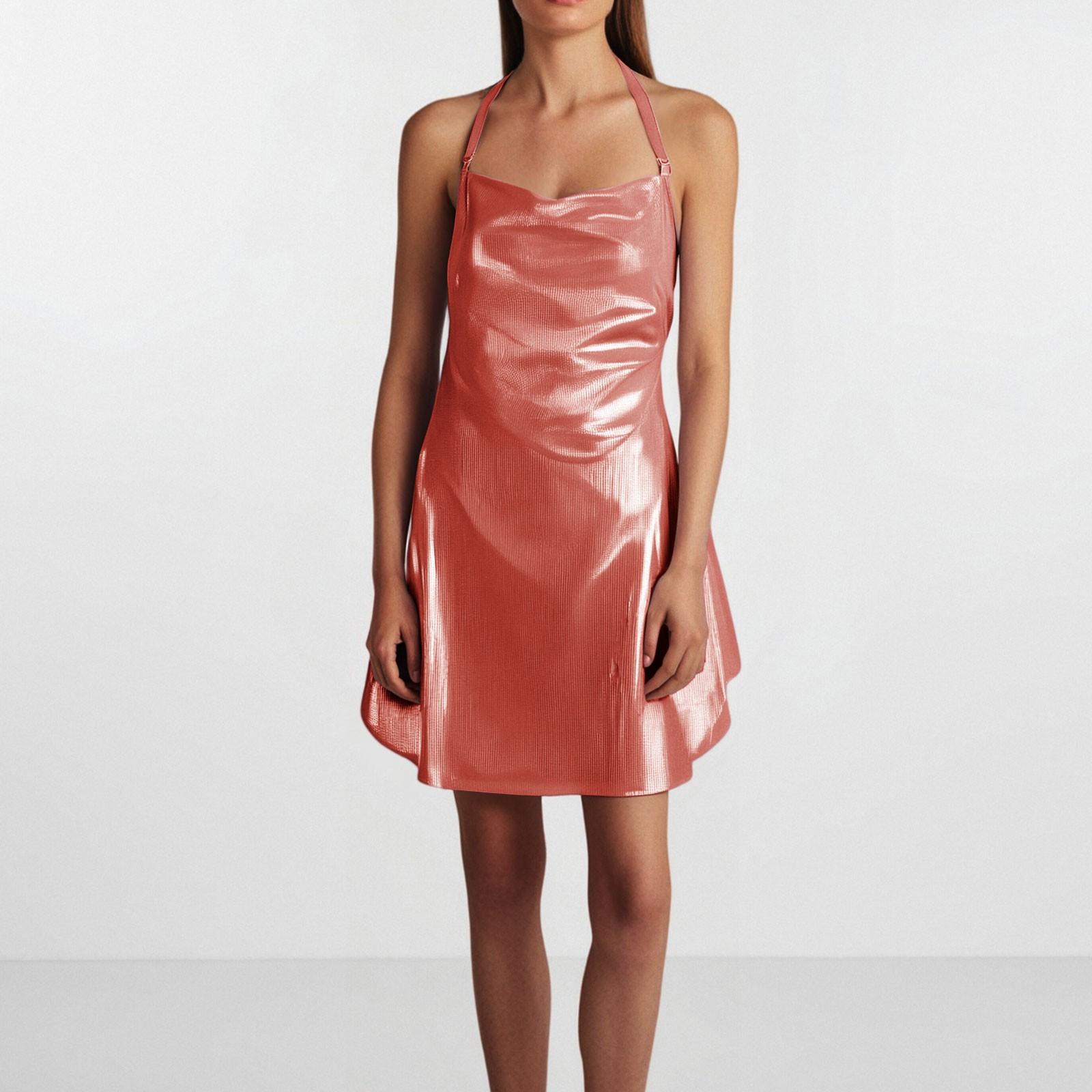 

Жіноча Мода Повсякденна Літня Сексуальна Приталена Сукня на Бретелях з Відкритими Плечима та Розрізом One Size червоний