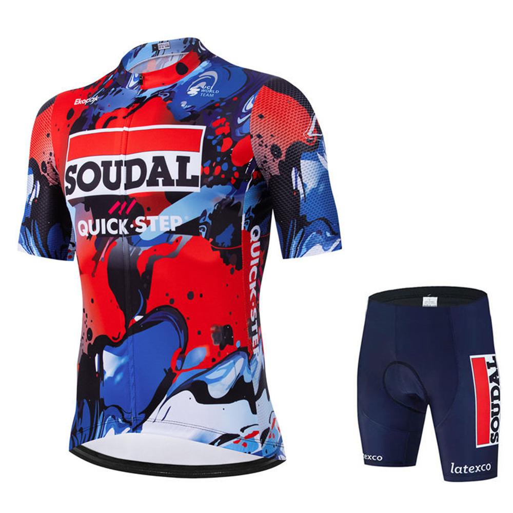 2026 Lidl Soudal Quick Step Letní cyklistický dres MTB s krátkým rukávem Cyklistická sada Sada cyklistických kraťasů MTB Ropa Ciclismo Cyklistická trička Maillot