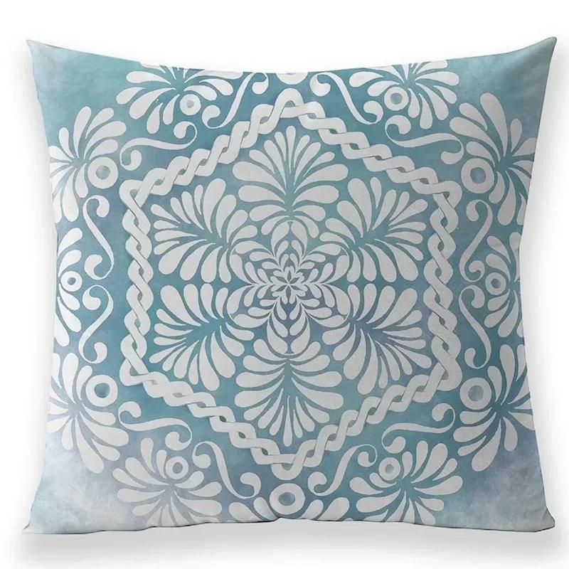 Bohemian Style Mandala Pillow Case Living Room Bedroom Seat Sofa Cushion Cover Home Decorating Linen Pillowcases 45*45 Cm