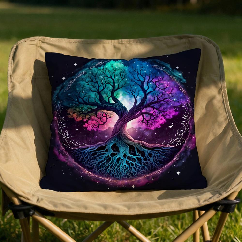 Tree of Life Cushion Cover Soft Reversible  Durable Pillow Cover  MultiScene Use for Home  Car Daily Comfort