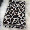 New Imitation Wool Knitted Scarf Women's Leopard Print Scarf Versatile Winter Cold Protection Thickened Warm Scarf