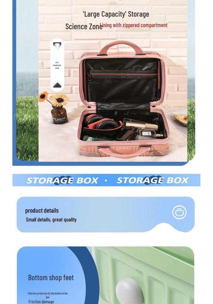 Women's Portable Makeup Tote with Lockable Storage and Carry-On Luggage Option