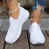Women's Spring Breathable Plus Size Casual Lightweight Slip-on Loafers with Soft Sole