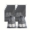 10-Pack Polyester Shoe Bags with Transparent Window–Breathable and Dustproof Travel Shoe Organizer Pouches for Luggage Packing and Storage Protection