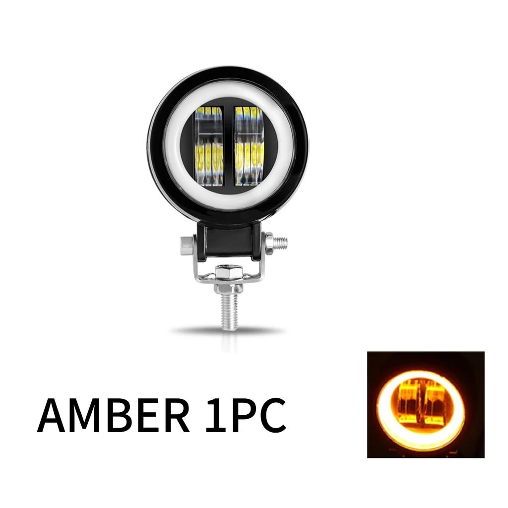 3INCH 20W Motorcycle LED Angel Eye Work Light Bar Spot Lamp Offroad Car Boat Truck SUV Pickup 12V 24V Driving Fog Lamp Headlight