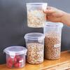 4Pcs Sealed Storage Box Transparent Kitchen Food Grain Organizer Storage Tank Plastic Large Capacity Moisture-proof Sealed Jars