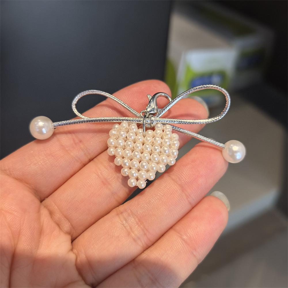 Silver Crystal Bow Shoelaces Charms for Sneakers Decorations Pearls Love Shoe Charm Buckle DIY Shoes Accessories 1Pc/2Pcs