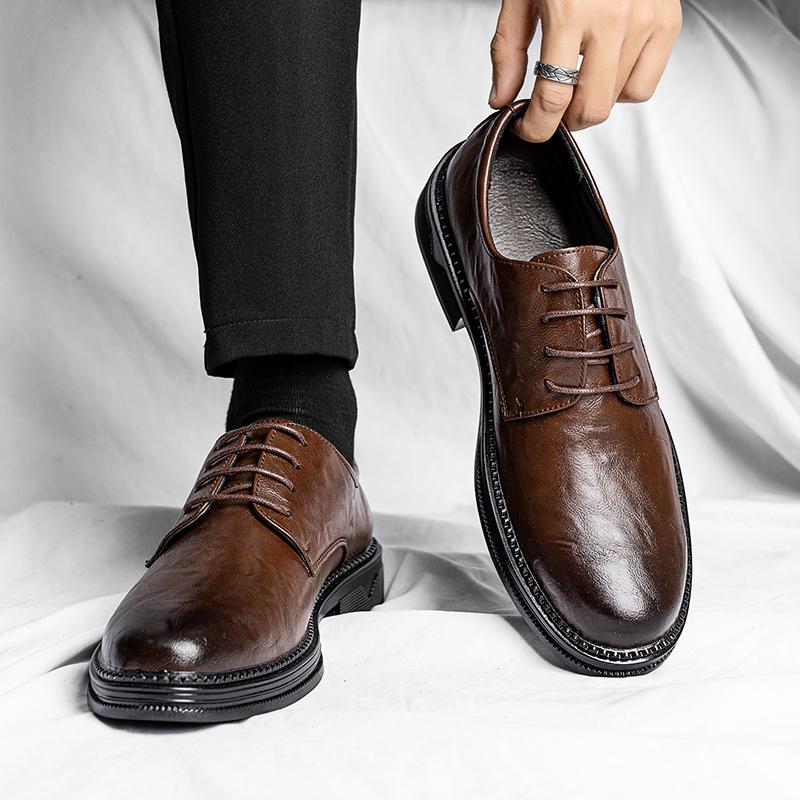 Брендовые кожаные туфли — фото 5