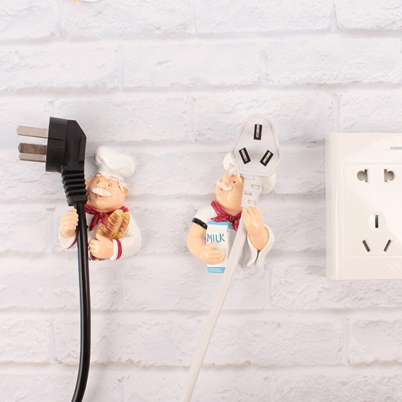 Cartoon Power Cord Organizer Single Hook Storage for Kitchen, Cable Management, Plug Holder