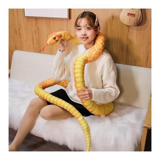 Giant Snake Plush Toy 100cm/160cm/200cm/300cm, Soft & Cuddly, Premium Simulation Animal, Home Decor, Unique Gift, Store Display, Perfect Present