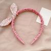 Retro Flowers Print Kids Hairband Bowknot Headband Cloth Rabbit Ears Women Girls Accessories Head Hoop Hair Clips for Women