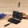 Taiyaki Fischform Waffelmaker Aluminiumlegierung Doppelseitig Unbeschichtet 6-Kammer-Formpfanne für Snacks Kuchen Antihaftbeschichtete Oberfläche