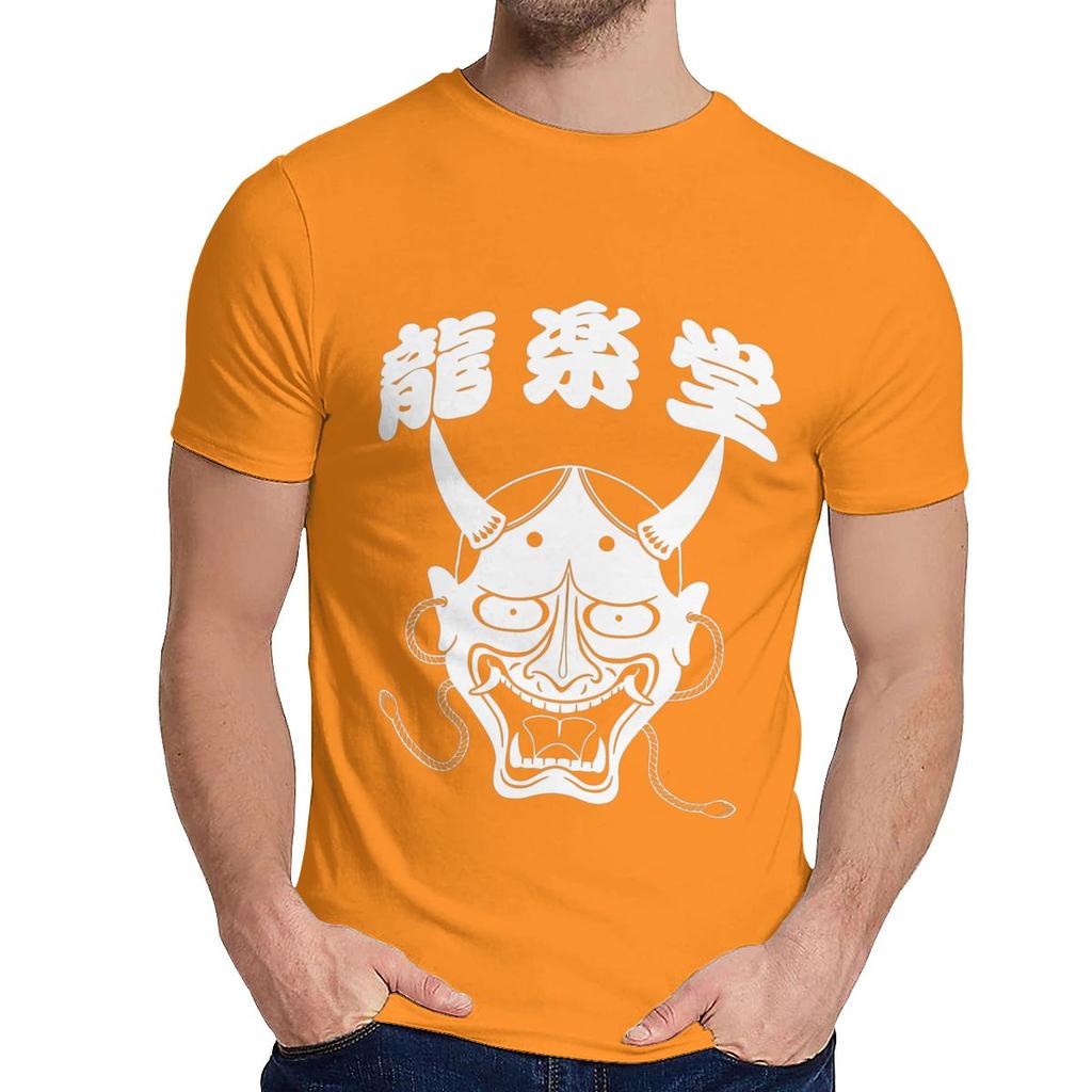 Japan Hannya Mask T Shirt Round Neck Harajuku Man Cotton Big Size T Shirt