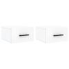 VidaXL Tables de chevet murales 2 pcs blanc brillant 35x35x20 cm 829873