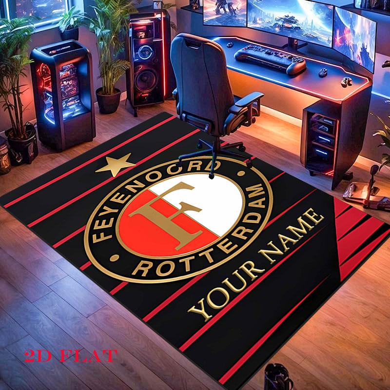 Custom Feyenoord Carpet Rug for Living Room Bedroom Home Sofa Decoration,Kids play Nonslip Floor Mat