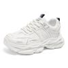 Men's platform-style thick-soled shoes, white flat sports shoes, men's style