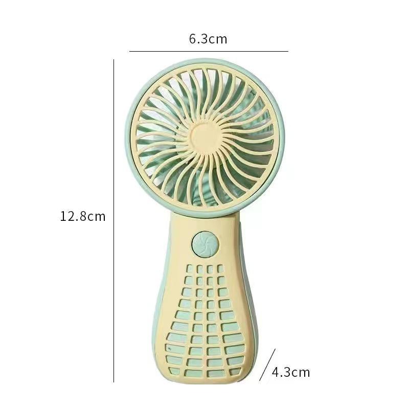 Cartoon Style Mini Handheld USB Fan 3 Speed Rechargeable Compact and Portable for Outdoor Pocket Use