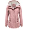 Parka da donna Giacca lunga calda taglia plus Giacca calda Inverno Giacca calda con cappuccio spessa